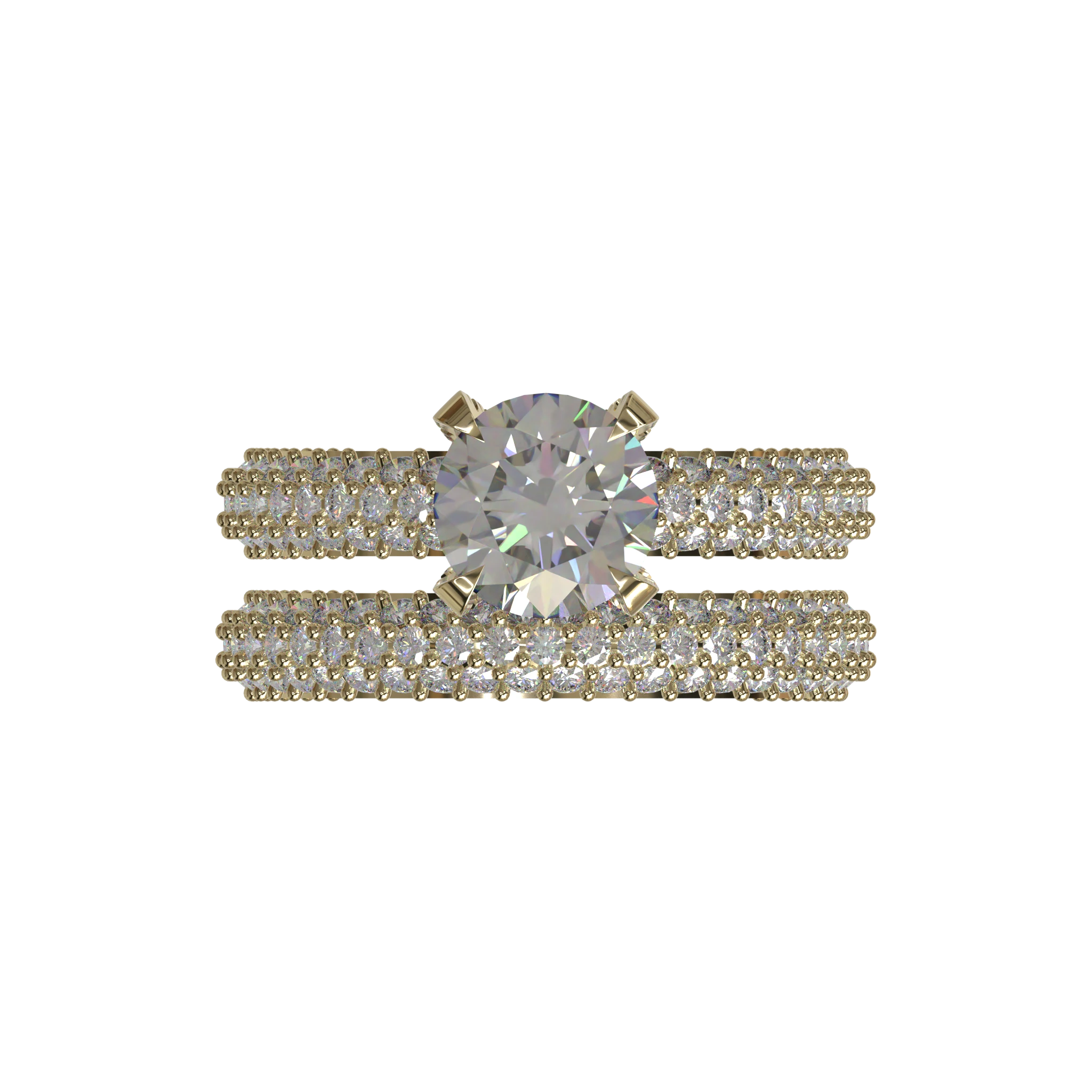 Engagement And Wedding Ring view 4