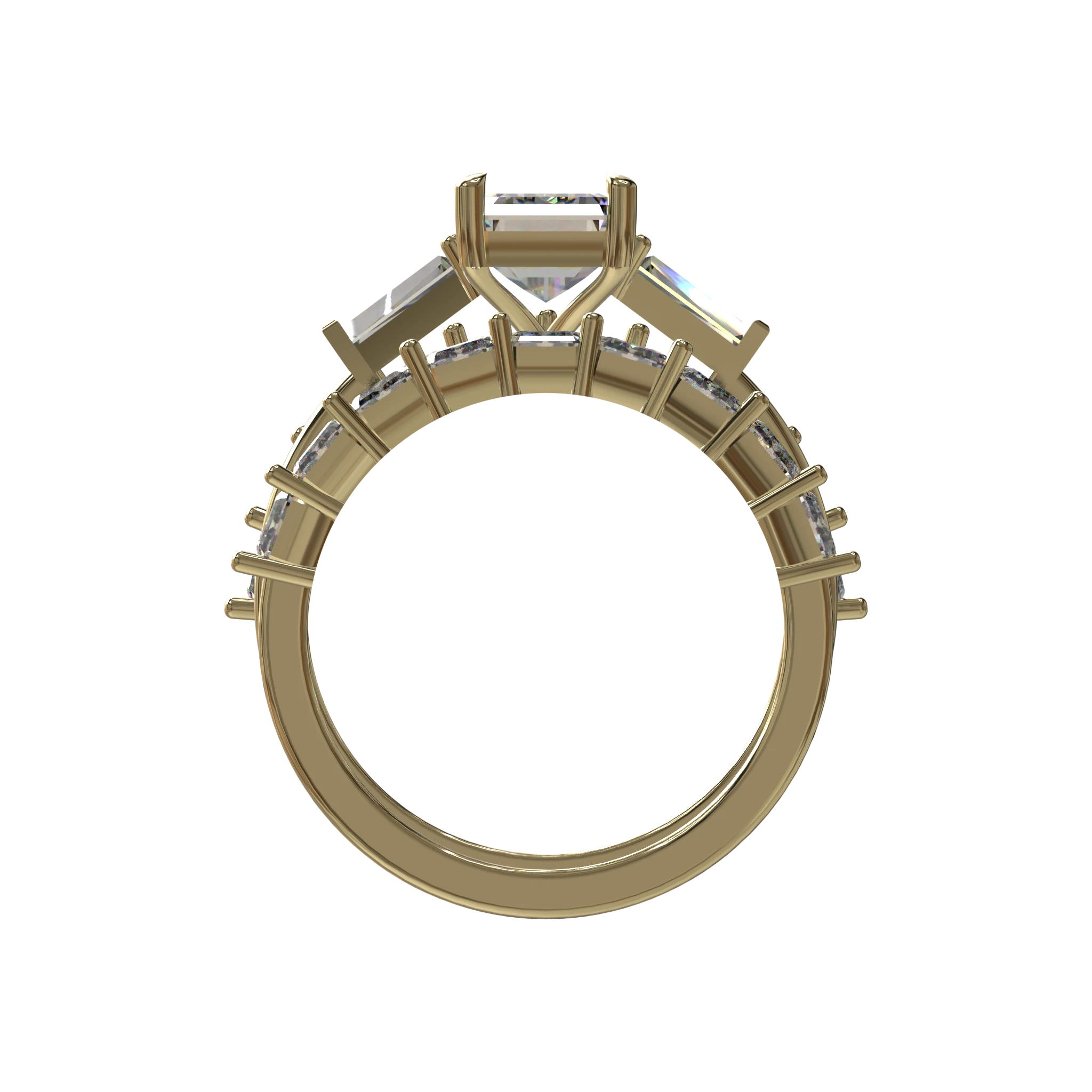 Engagement And Wedding Ring view 2
