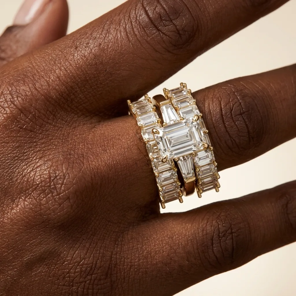Engagement And Wedding Ring view 2