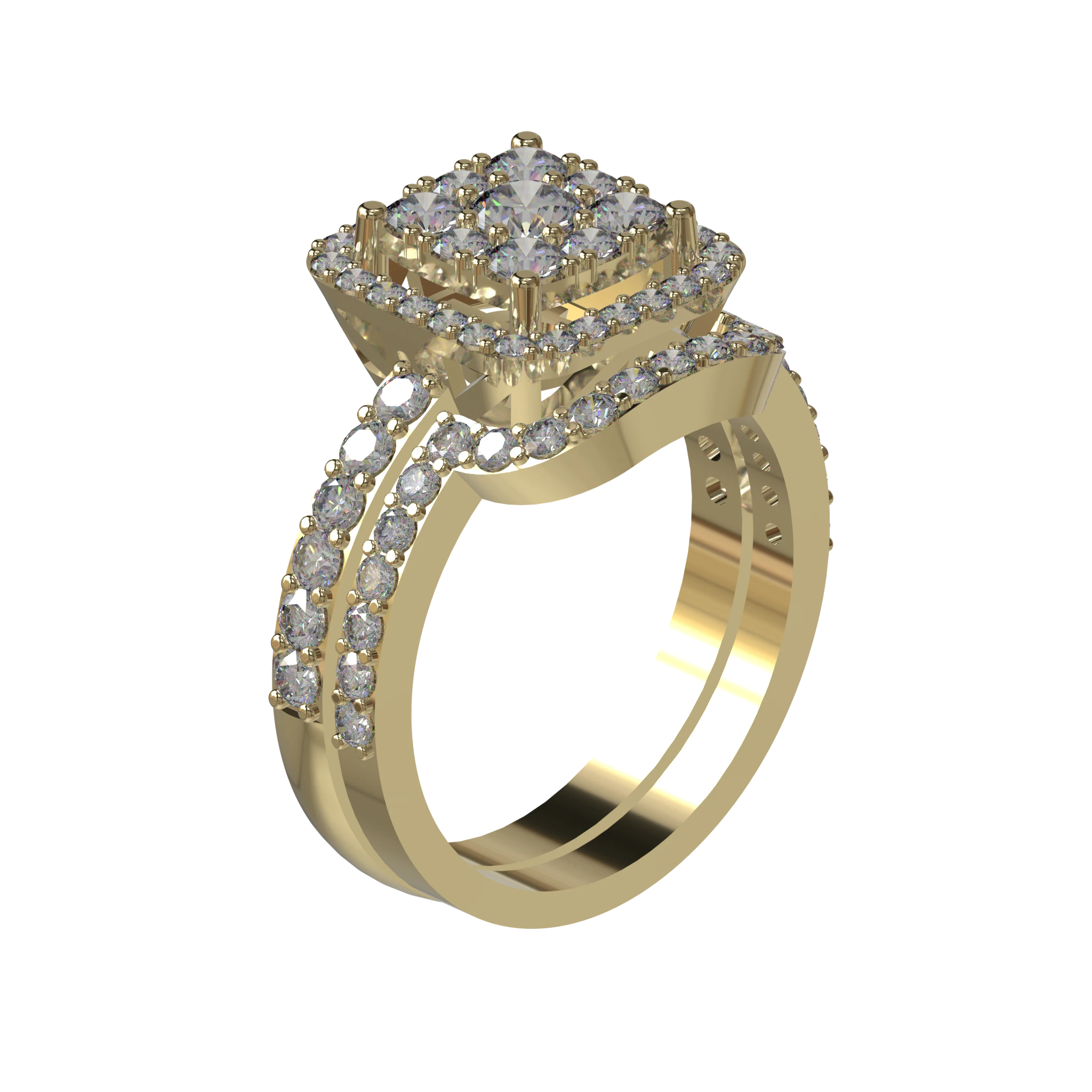 Engagement And Wedding Ring view 1