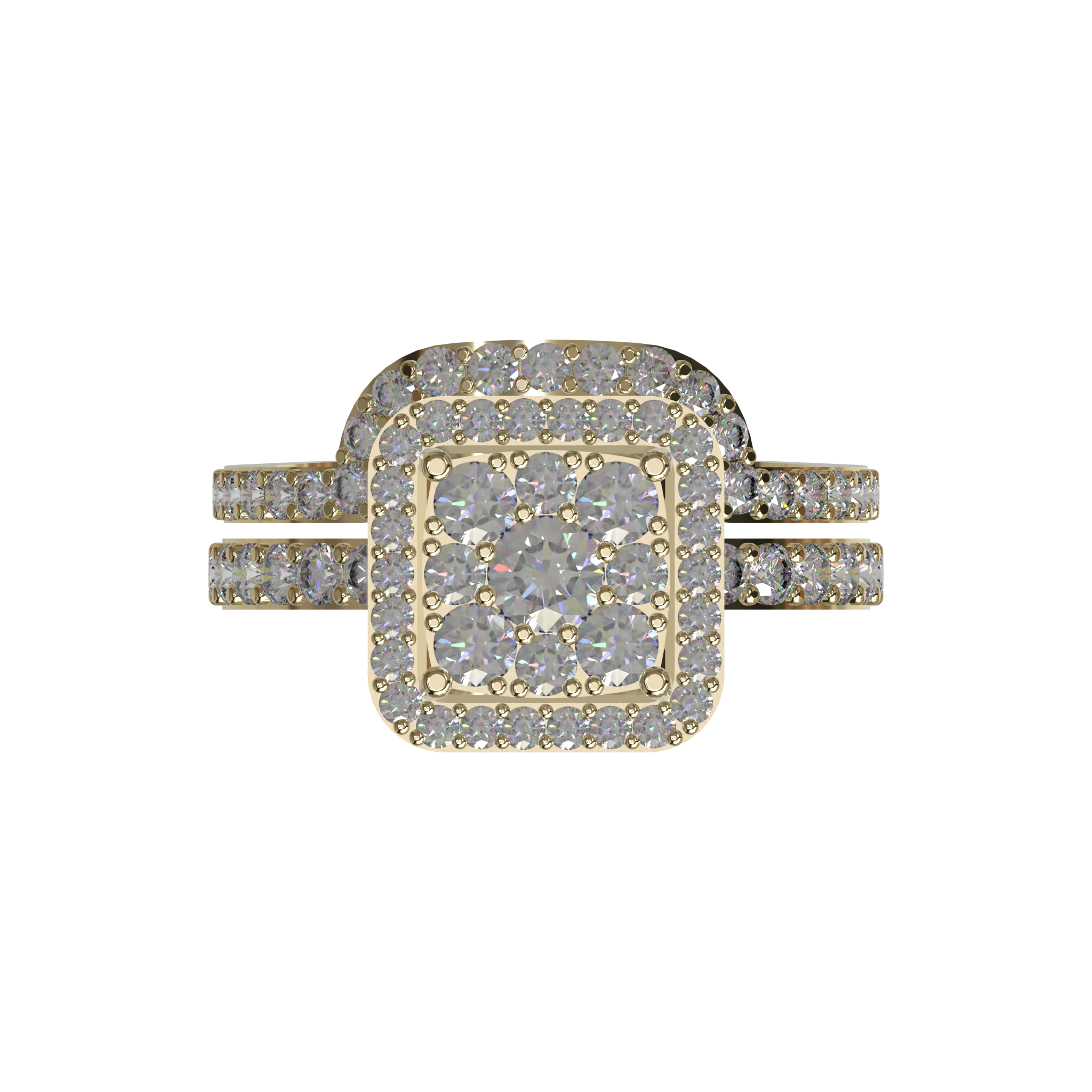 Engagement And Wedding Ring view 4