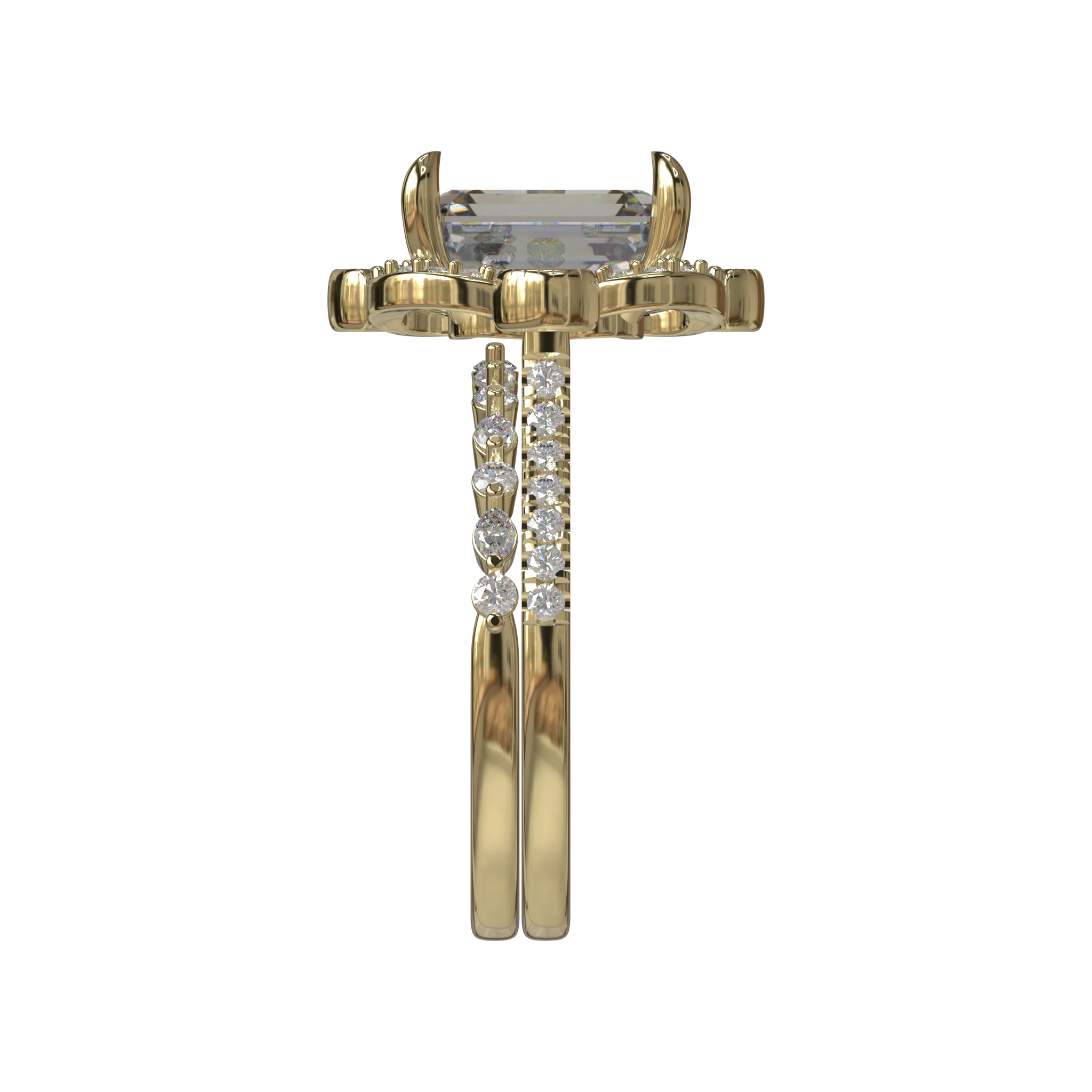 Engagement And Wedding Ring view 3