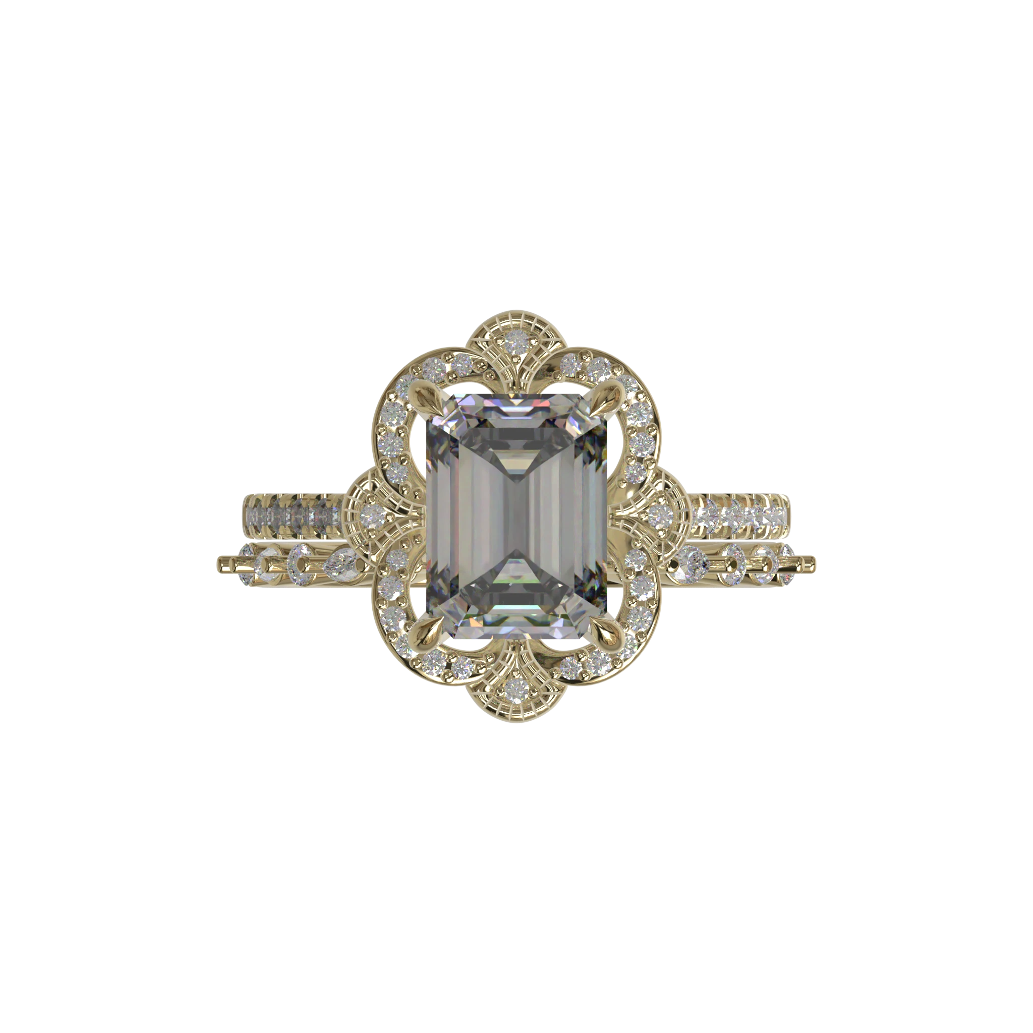 Engagement And Wedding Ring view 4