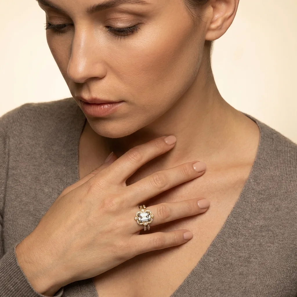 Engagement And Wedding Ring view 3