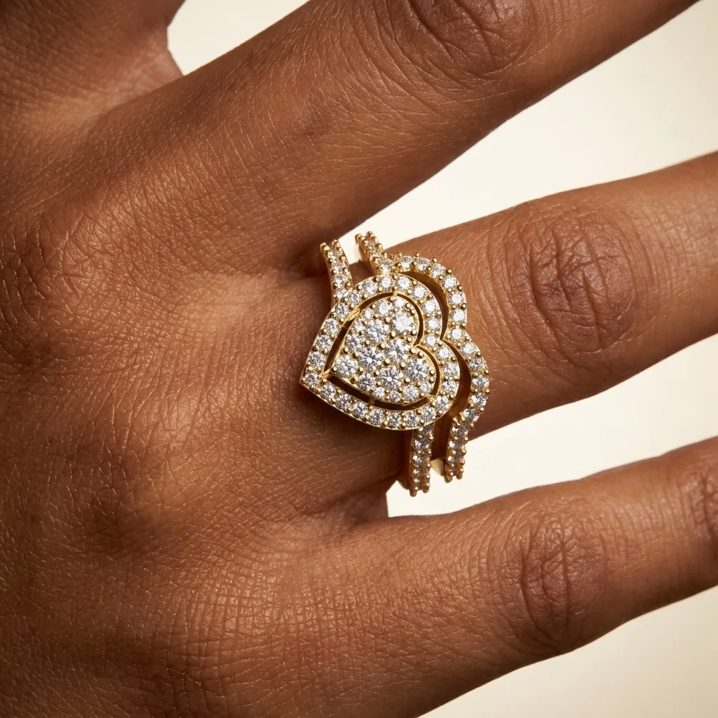 Engagement And Wedding Ring view 2