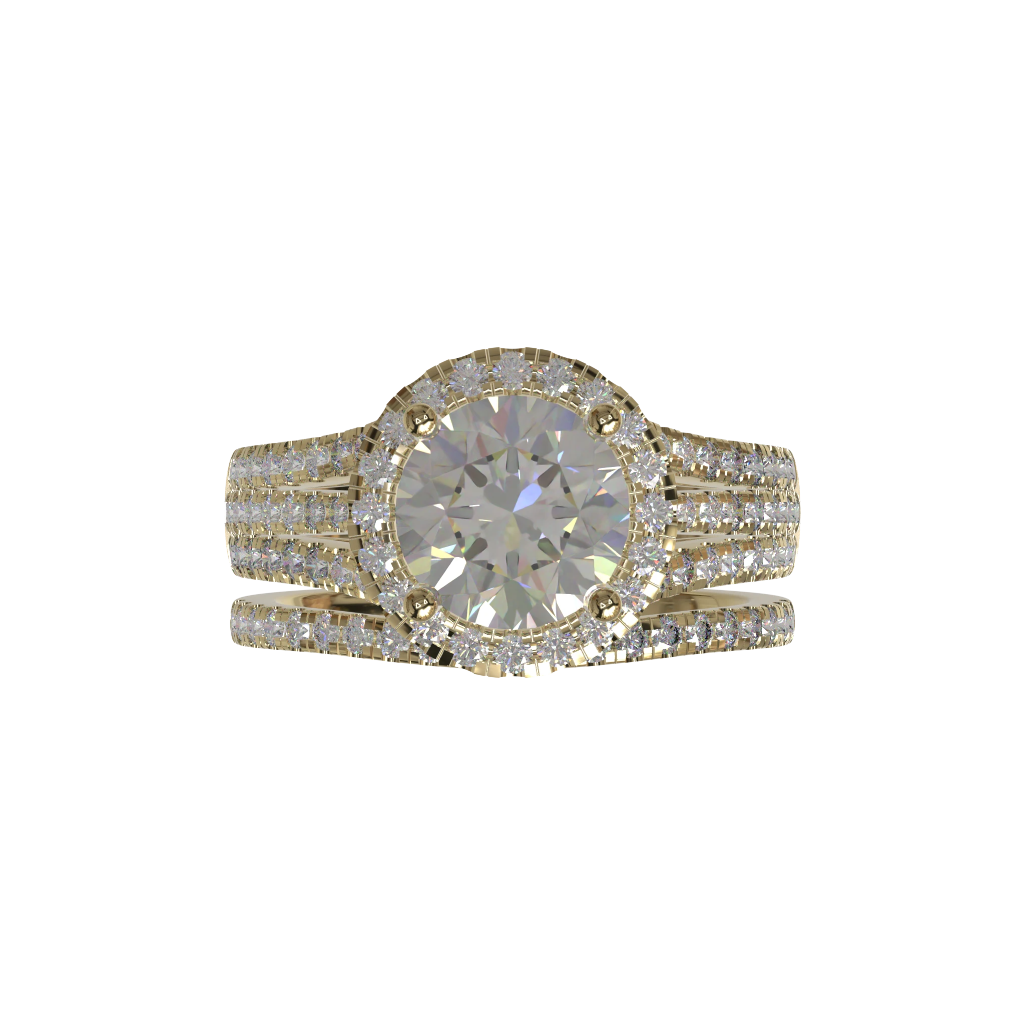 Engagement And Wedding Ring view 4
