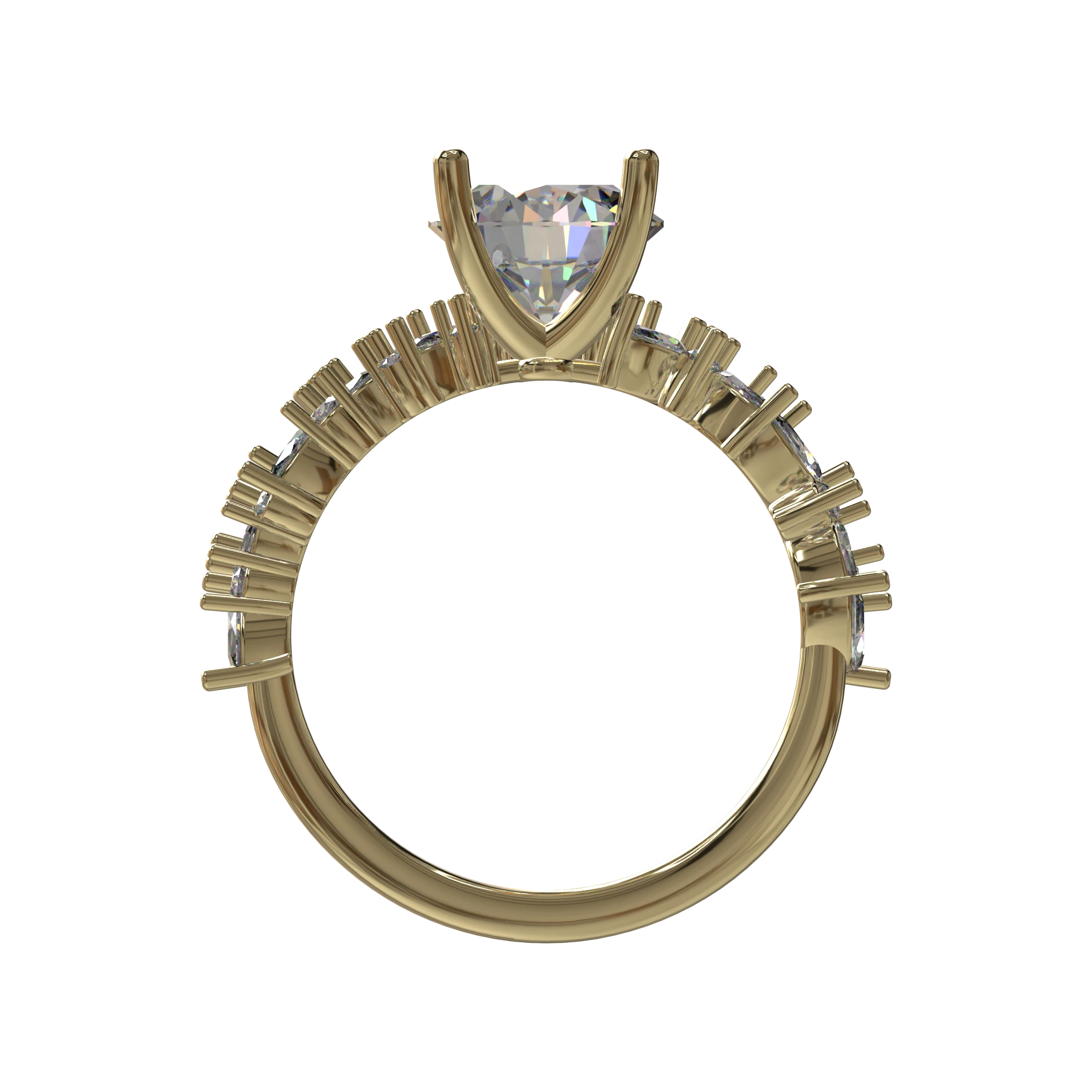 Engagement And Wedding Ring view 2