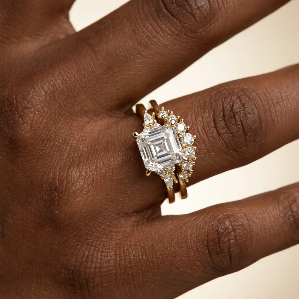 Engagement And Wedding Ring view 2
