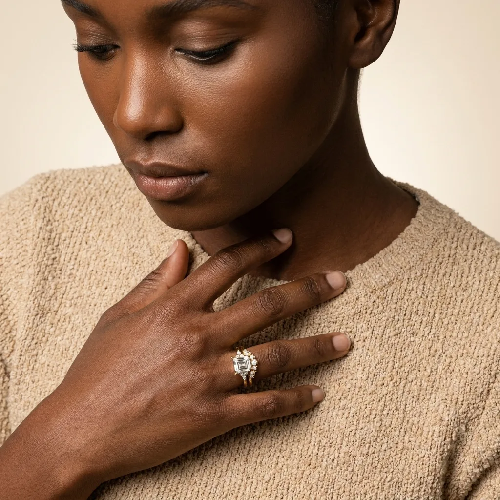 Engagement And Wedding Ring view 3