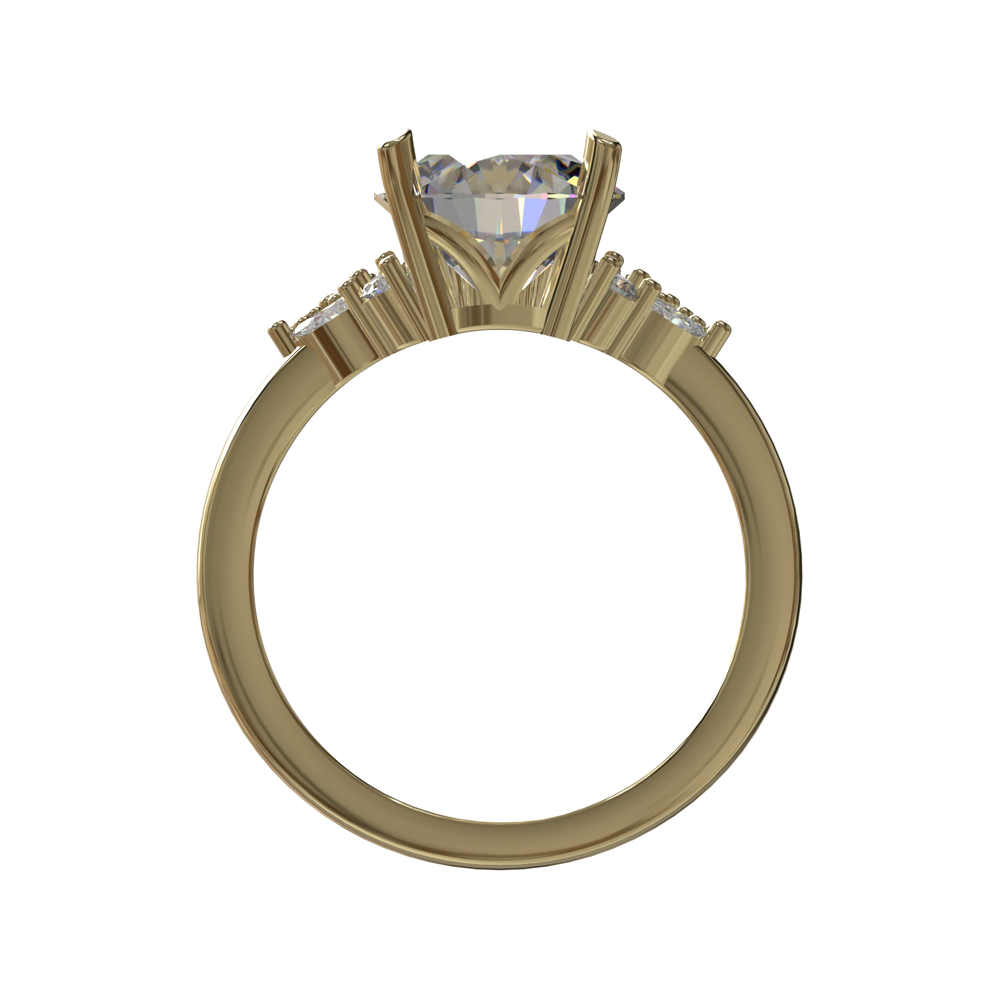Engagement And Wedding Ring view 2