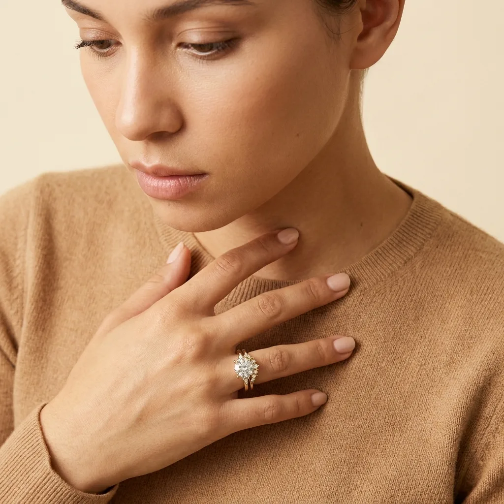 Engagement And Wedding Ring view 3