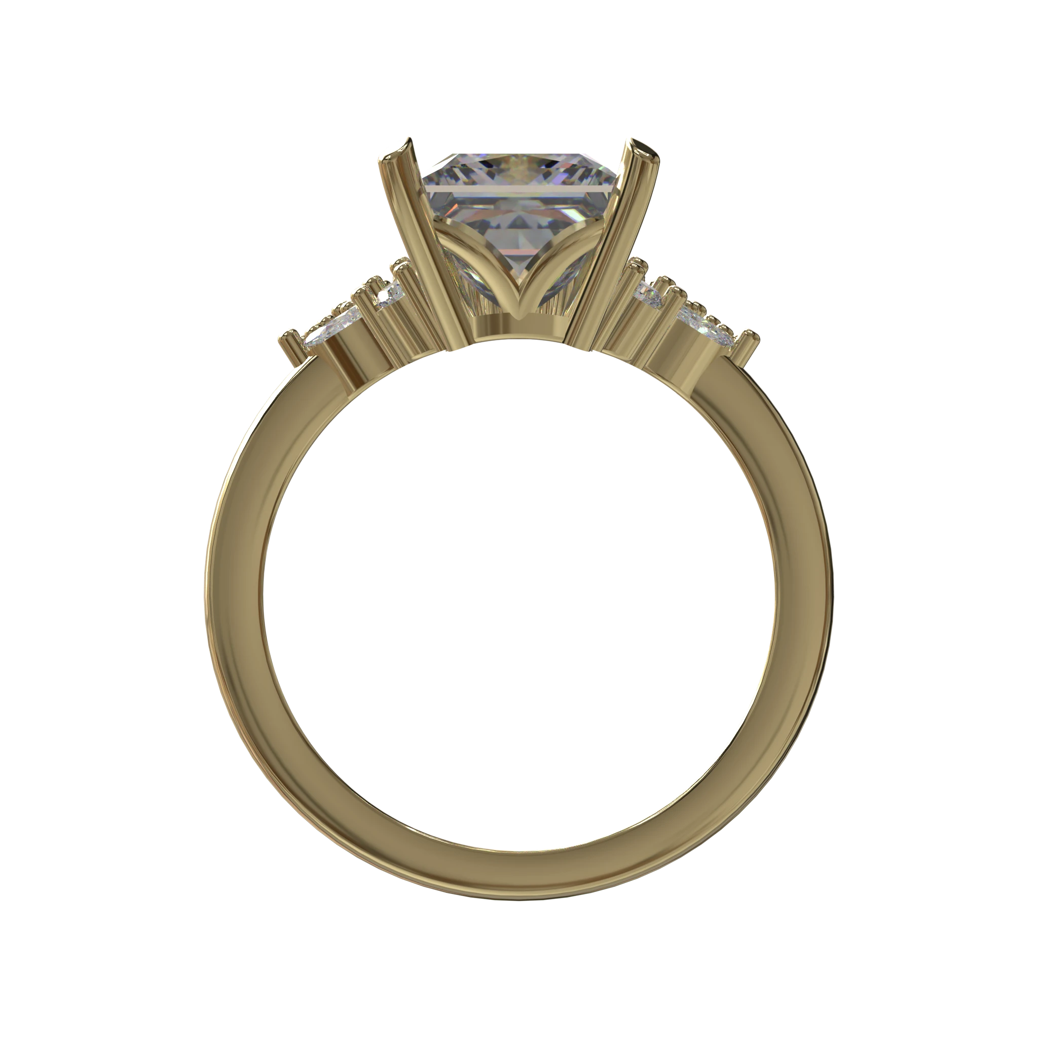 Engagement And Wedding Ring view 2