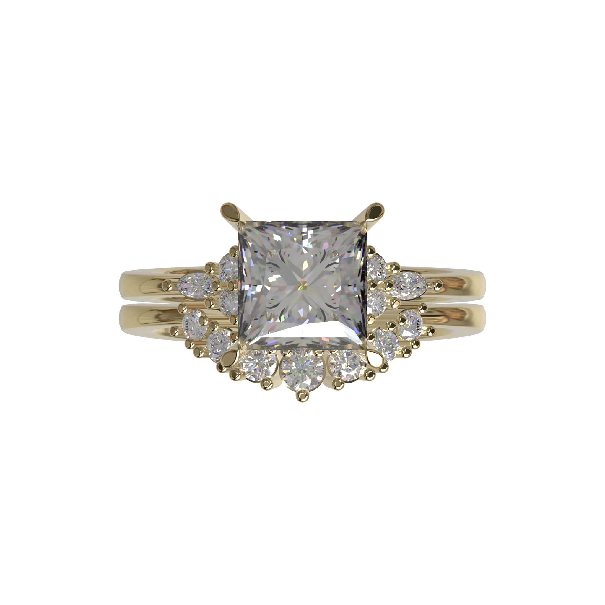 Engagement And Wedding Ring view 4
