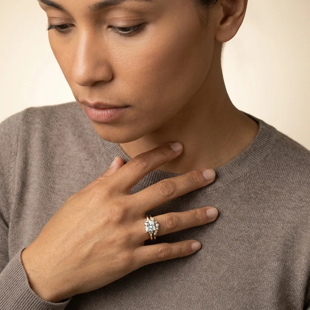 Engagement And Wedding Ring view 3