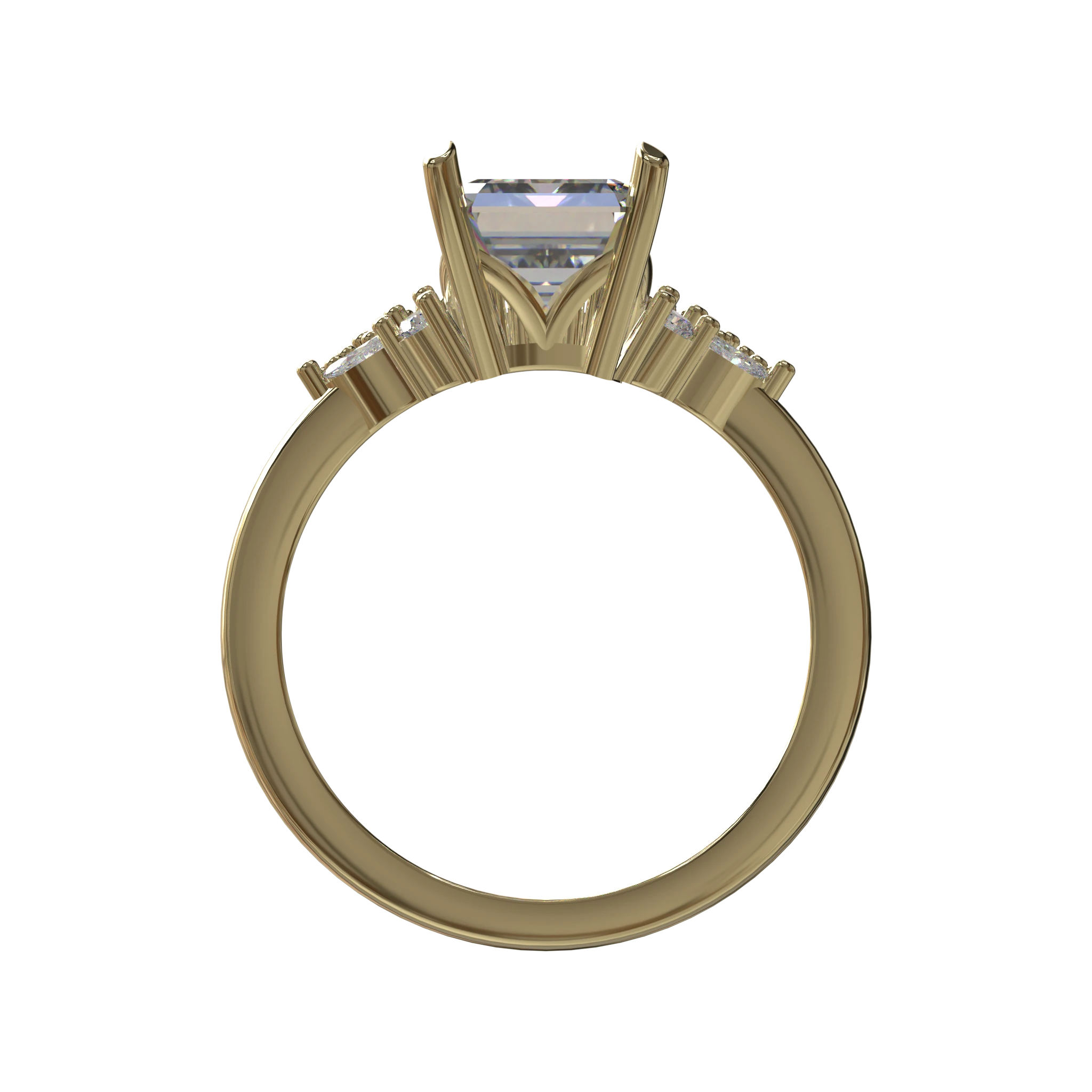 Engagement And Wedding Ring view 2