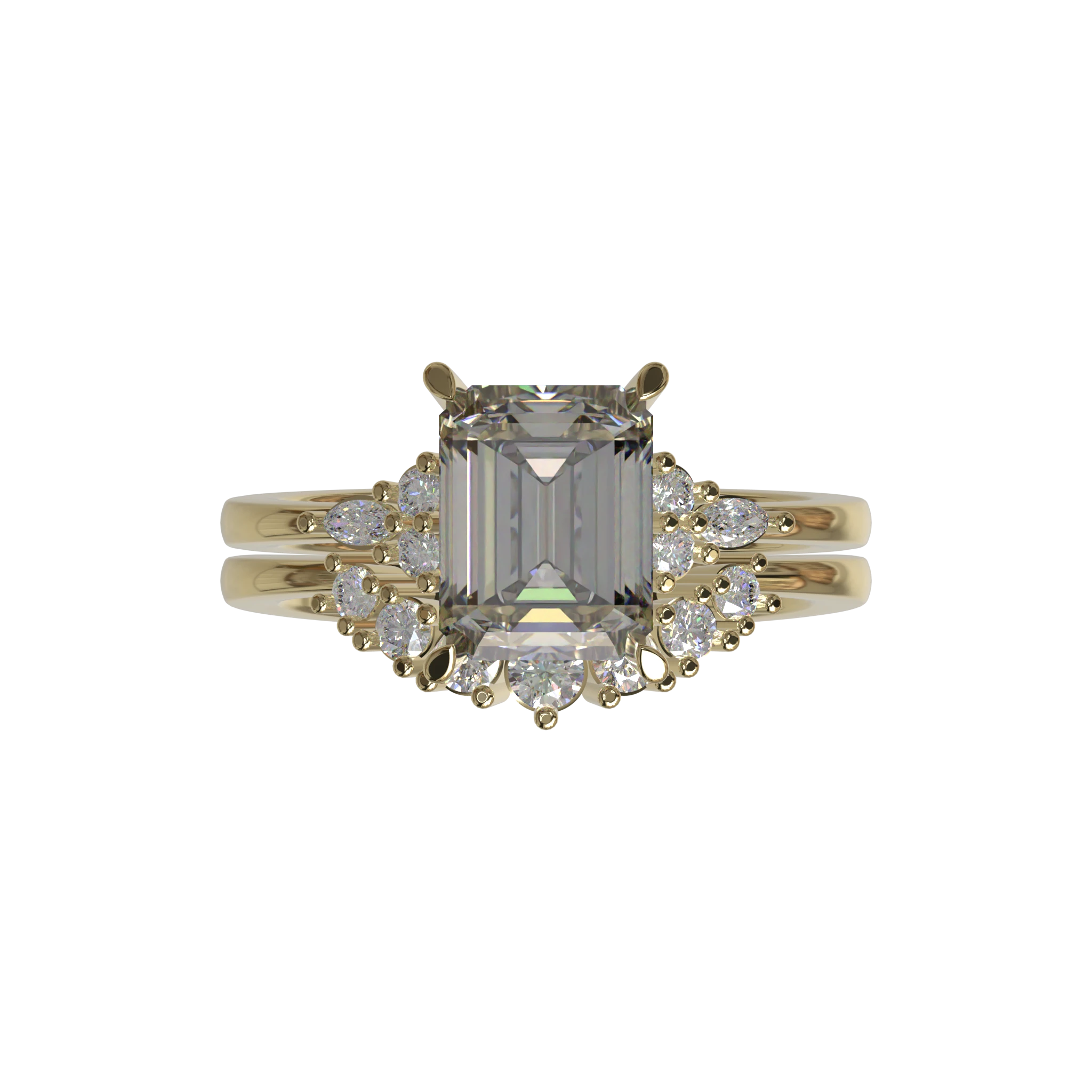 Engagement And Wedding Ring view 4