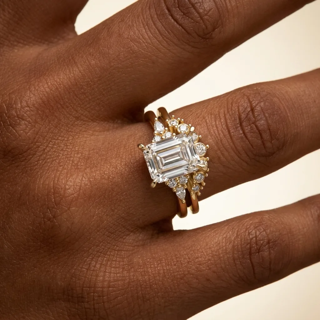 Engagement And Wedding Ring view 2
