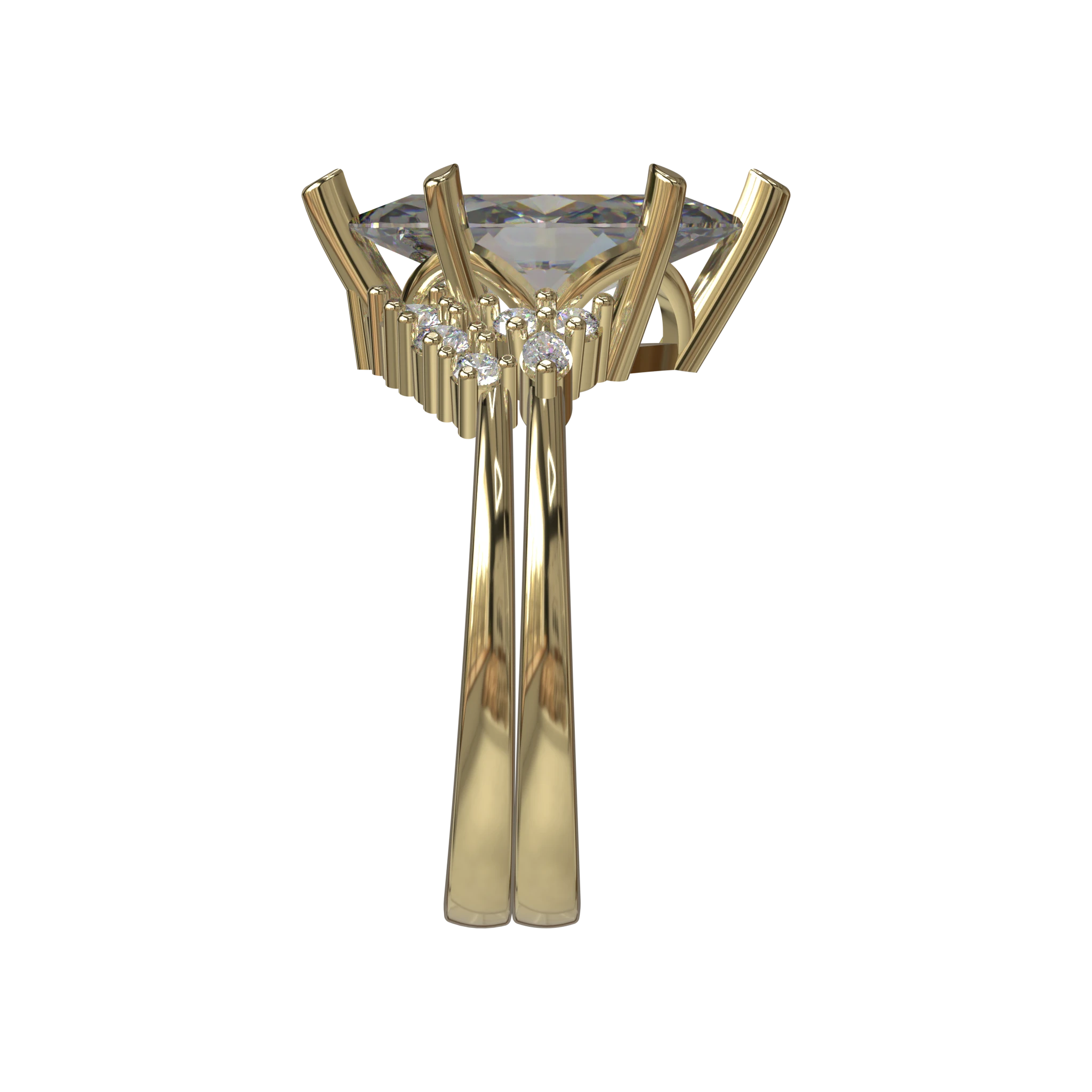 Engagement And Wedding Ring view 3