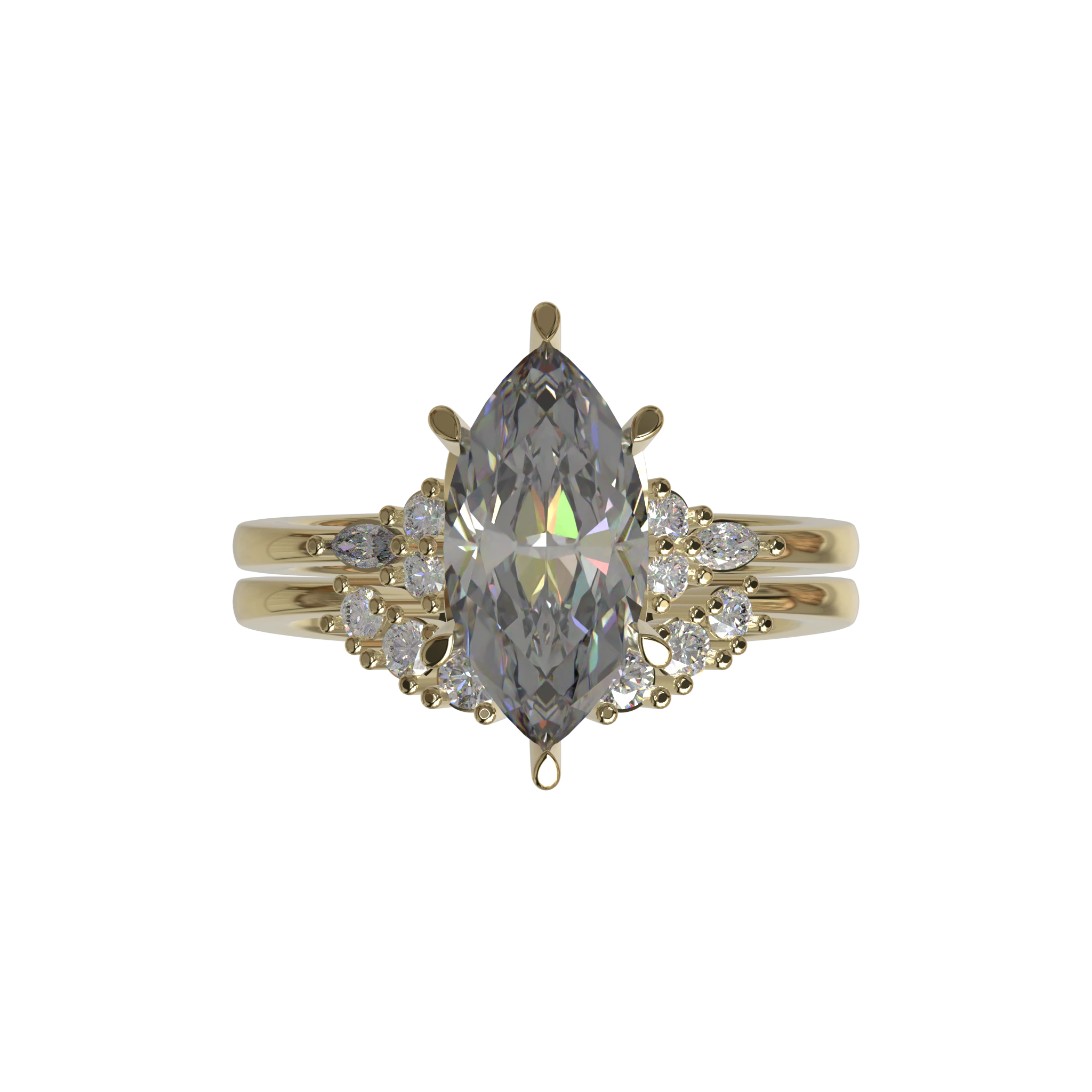 Engagement And Wedding Ring view 4