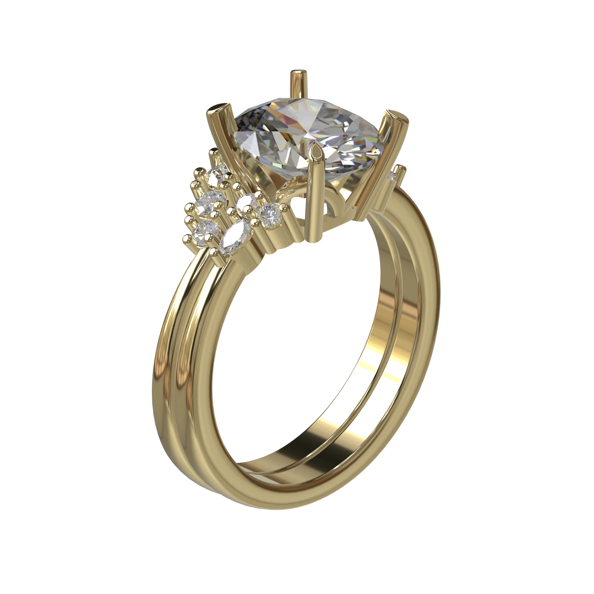 Engagement And Wedding Ring