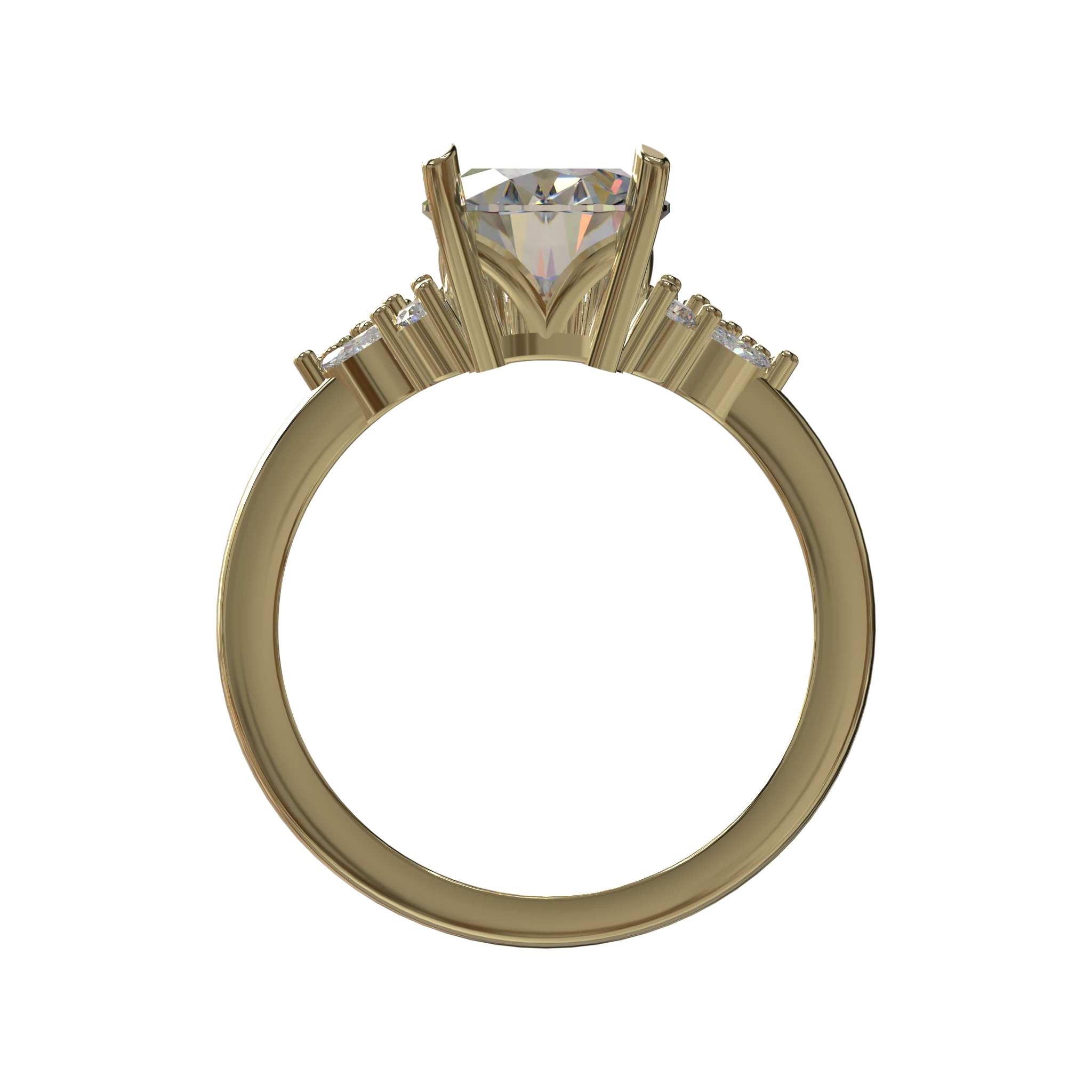 Engagement And Wedding Ring view 2