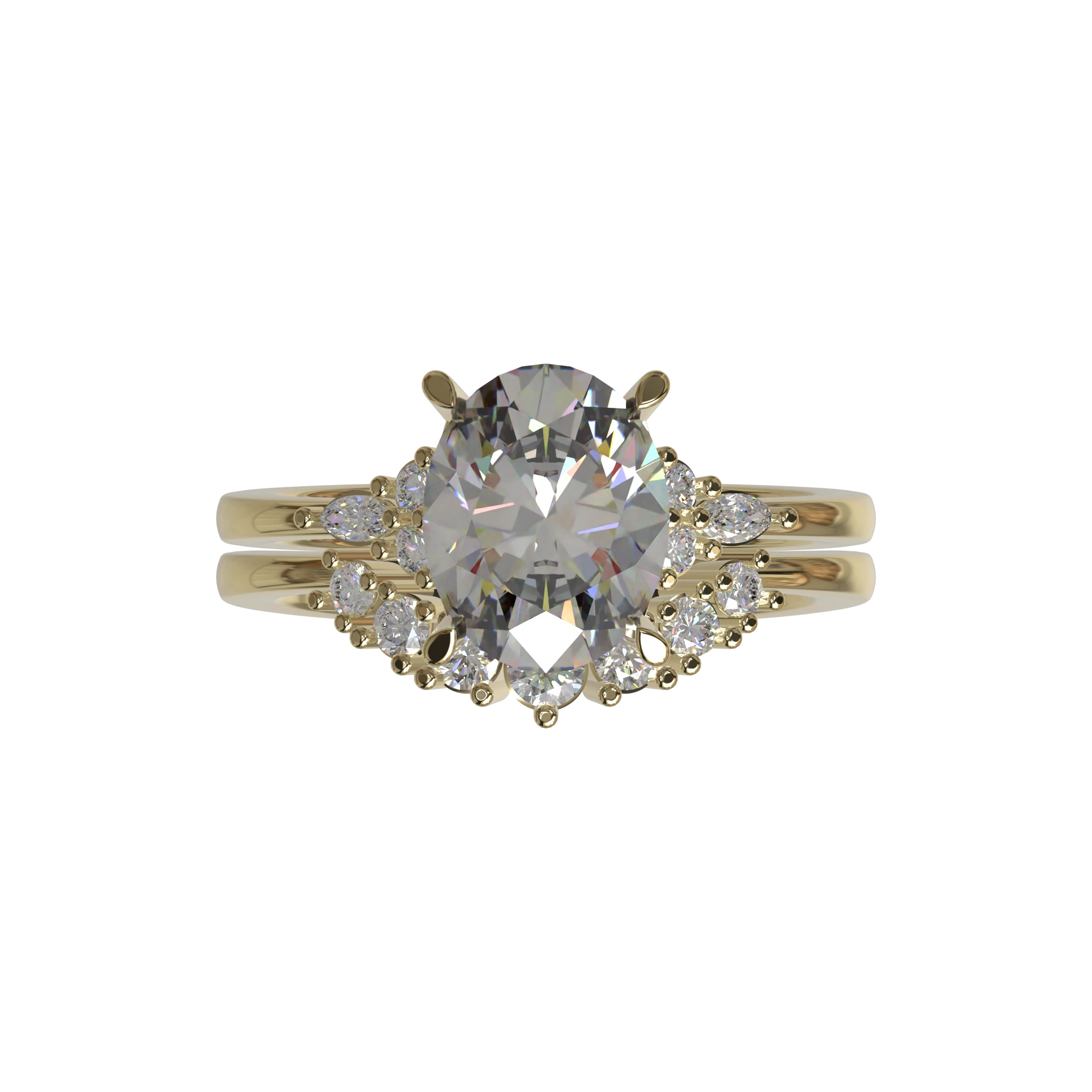 Engagement And Wedding Ring view 4