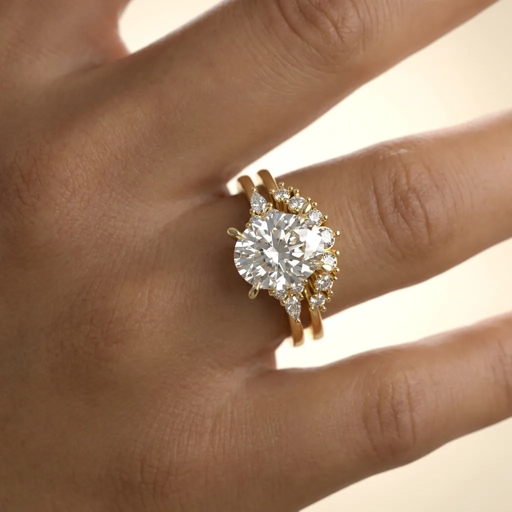 Engagement And Wedding Ring view 2