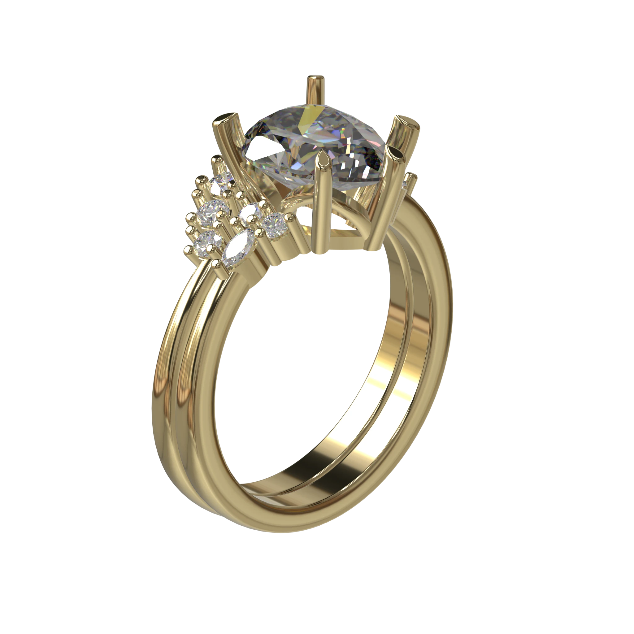 Engagement And Wedding Ring