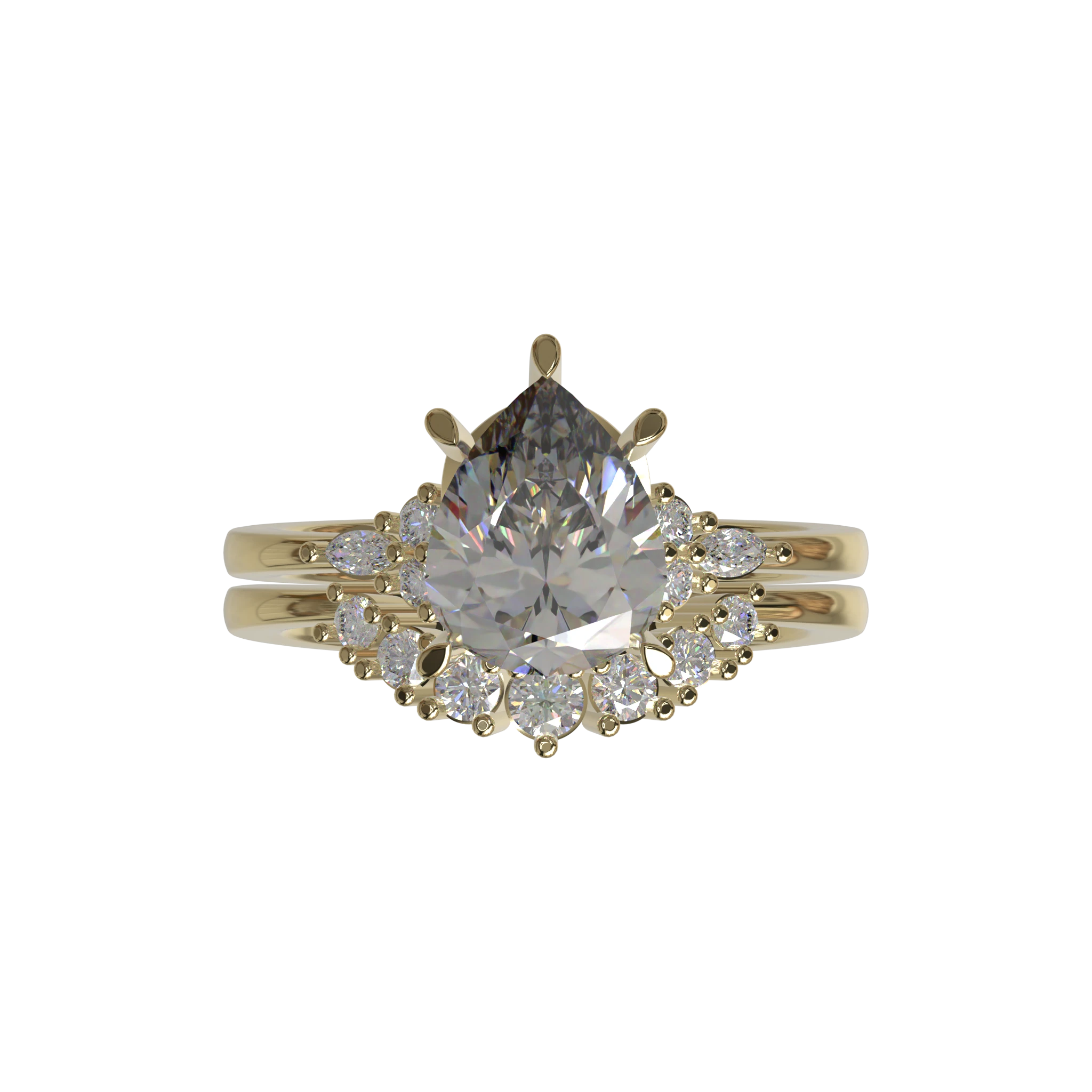 Engagement And Wedding Ring view 4