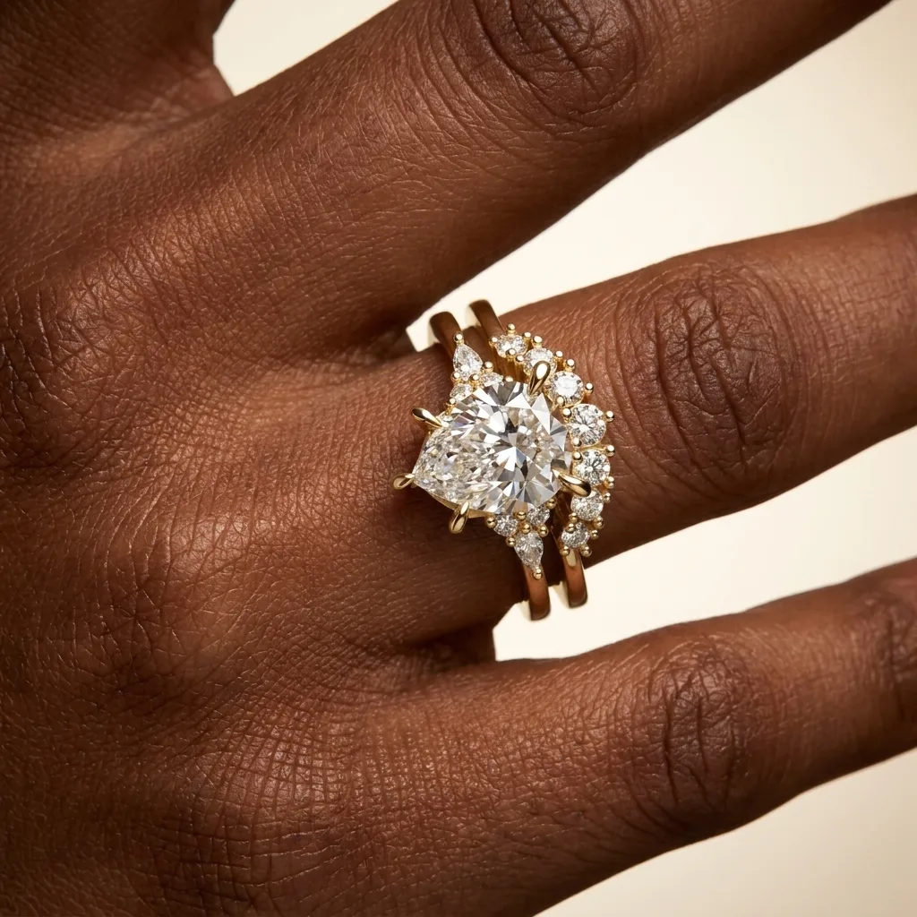 Engagement And Wedding Ring view 2