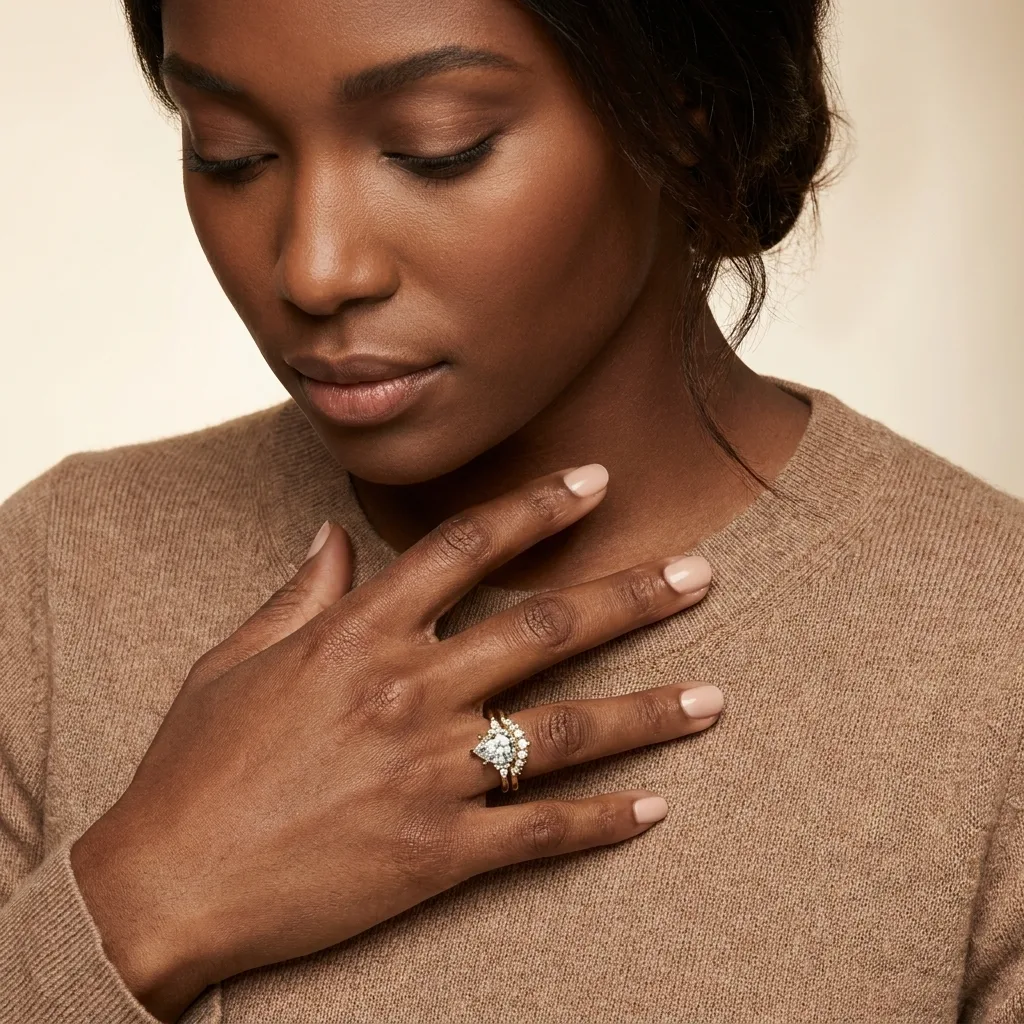 Engagement And Wedding Ring view 3