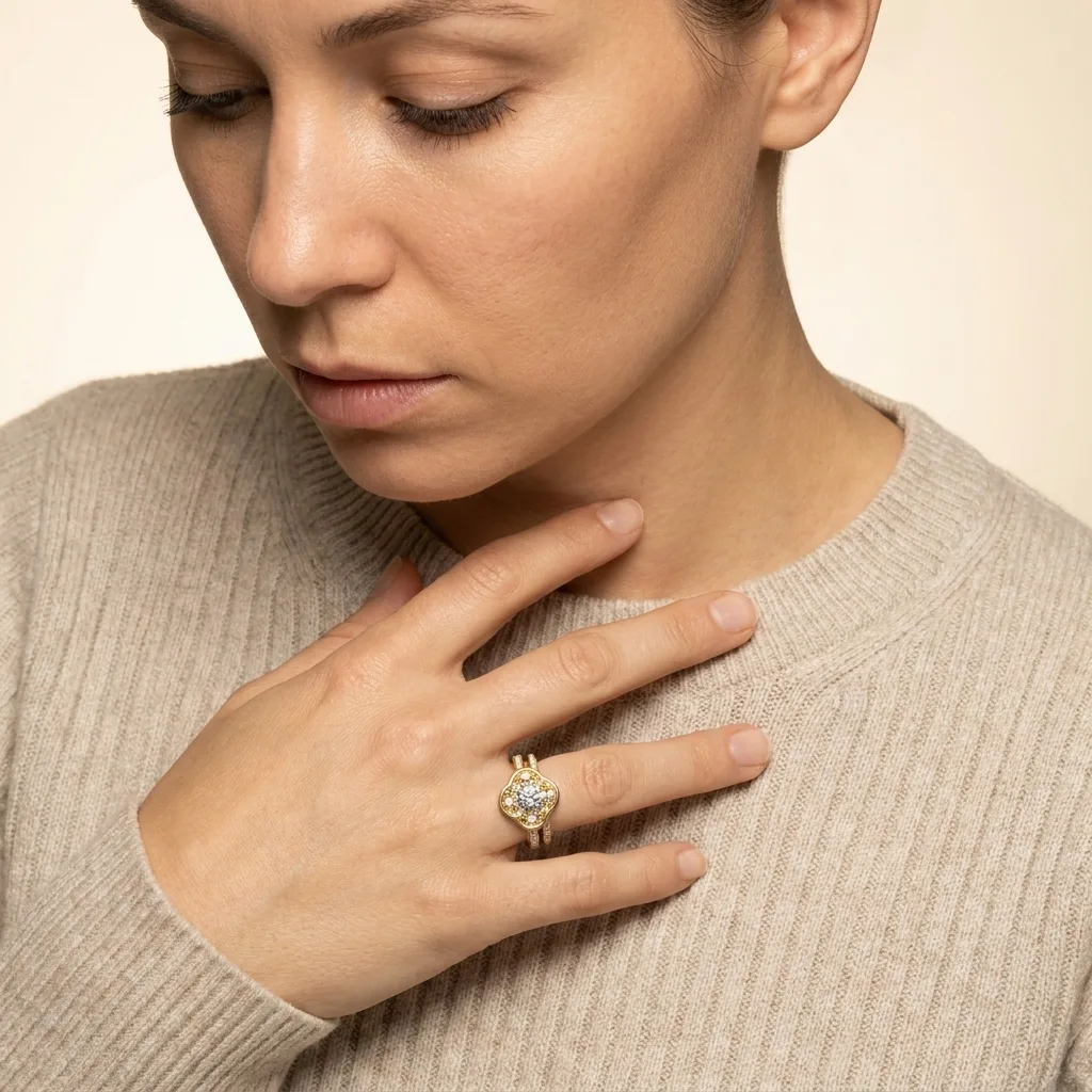 Engagement And Wedding Ring view 3