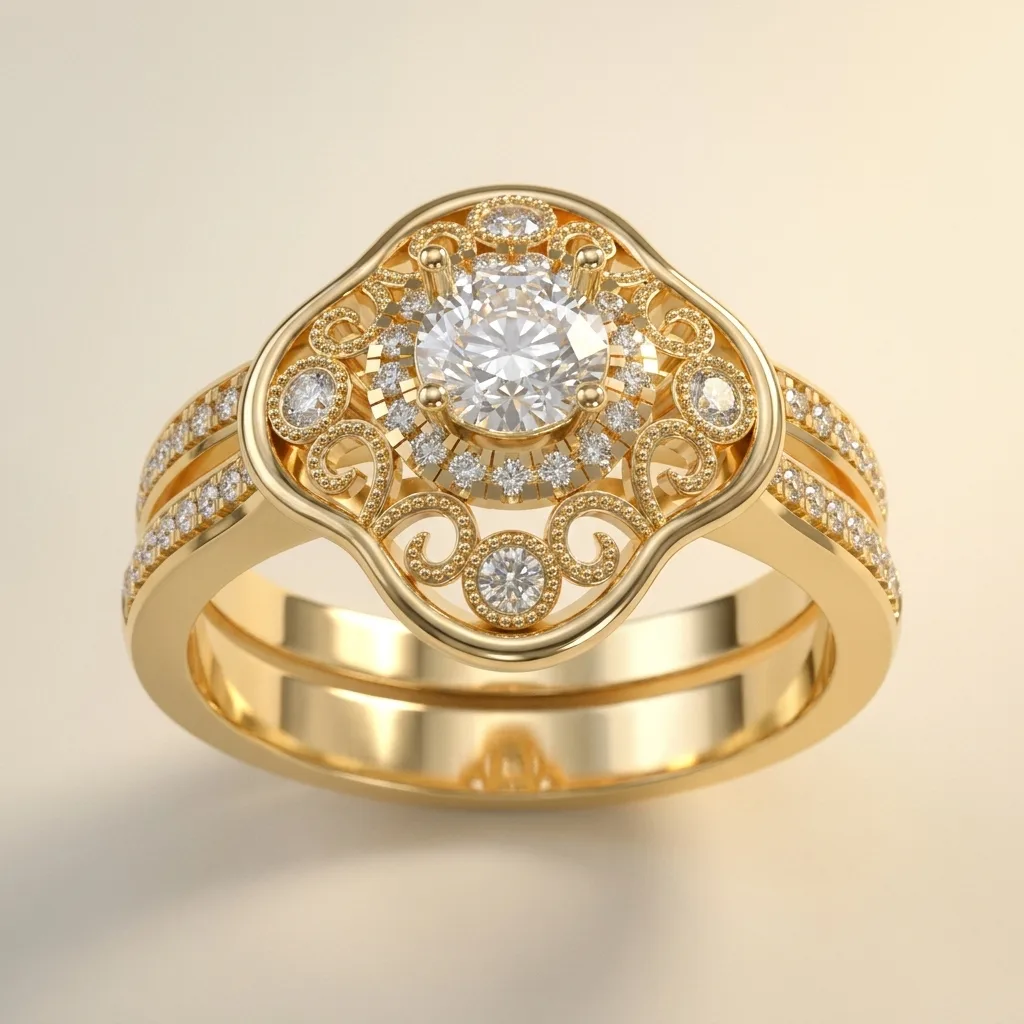 Engagement And Wedding Ring